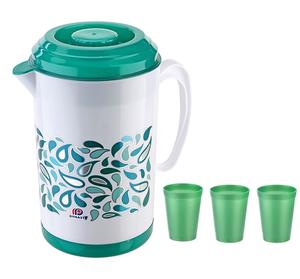 Carafe à eau en plastique pour micro-ondes 2600 ml, 300 ml, de qualité alimentaire, sans BPA, avec 3 gobelet, livraison gratuite - Product Image 4