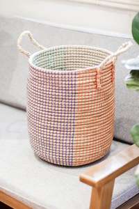 Best Vietnamese Seller 2023 Colourful Seagrass Bolga Storage <b>Basket</b> Seagrass <b>Laundry</b> <b>Basket</b> - Product Image 3