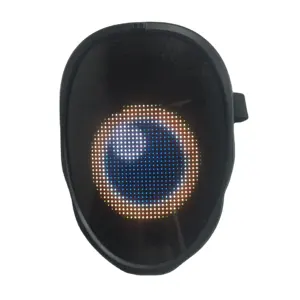 <span class=keywords><strong>Maschera</strong></span> Luminosa Programmabile tramite APP con Display LED, Ultima Decorazione di Halloween, Maschere da Festa Clown, Fantasma, <span class=keywords><strong>Scheletro</strong></span> - Product Image 1