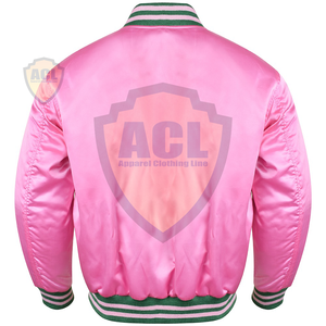 Veste d'adaptateur légères en satin, rose et blanc pour hommes et femmes, logo personnalisé, tenue simple, unisexe - Product Image 5