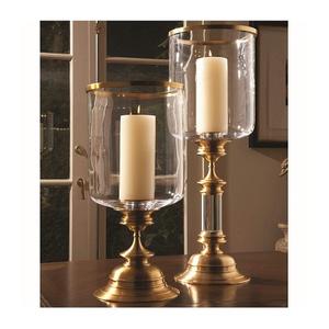 Bougeoir de couleur blanche en fer et verre avec bougeoir de qualité exclusive pour accessoires de décoration de mariage - Product Image 6