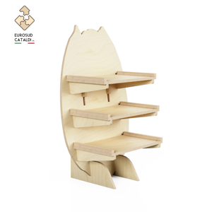 Espositore da banco in legno di qualità EUROSUD Made in Italy betulla per negozi e supermercati - Product Image 1