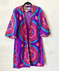Free Size Outwear Tribal Boho Handmade Embroidered Women Jacket Premium Gypsy Soul Authentic Uzbekistan Coat