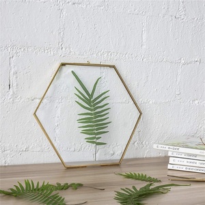 Cadre photo suspendu double vitrage en laiton et verre, style classique, taille personnalisée avec impression numérique - Product Image 5