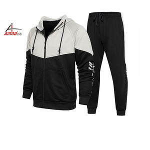 ชุดวอร์มมีฮู้ดสำหรับผู้ชาย,ชุดวอร์มสำหรับผู้ชายชุดวิ่ง2ชิ้นสำหรับฤดูใบไม้ร่วงฤดูหนาวมีฮู้ดและซิปรูด - Product Image 1