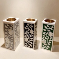 Ensemble de bougies chauffe-plat Mubkhar à incrustation d'os indien, Bakhoor à la mode pour cadeau d'anniversaire de mariage en arabie saoudite et à dubaï, offre spéciale