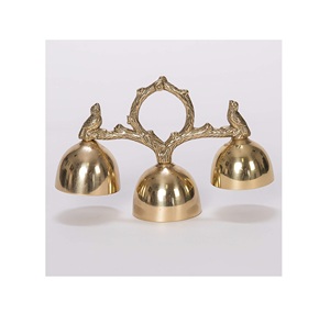 Campana de mano de latón con Cruz para iglesia, suministros de Iglesia, Brassworld, suministros funerarios de la India - Product Image 5