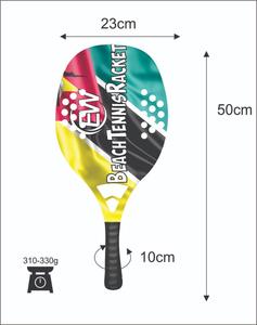 ไม้ตีเทนนิสชายหาดไม้พายชายหาดทำจากคาร์บอนที่กำหนดเอง/ไม้พาย Padel พร้อมโลโก้และการผสมสีของคุณ - Product Image 2