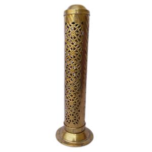 Quemador de incienso de forma larga, diseñado por Metal de latón con acabado pulido brillante para uso interior y doméstico, soporte de incienso - Product Image 1