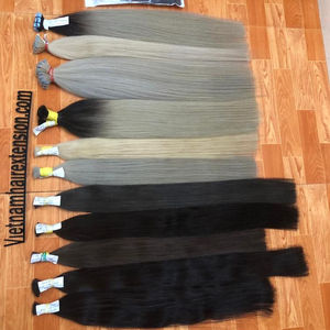 Extensions de cheveux humains vierges doublement étirés de haute qualité du Vietnam, style boucles françaises Remy, longueur 8"-40" - Product Image 1