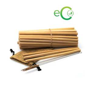 Pajita de bambú producto de bambú de Vietnam/juego de pajitas de bambú reutilizables/pajitas de bambú desechables costo barato en Vietnam - Product Image 2