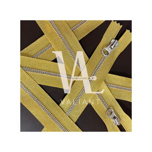 Ruban adhésif avec fermeture éclair, longueur et brillance, en or métallique, blanc, argent, personnalisé, n ° 5 - Product Image 3