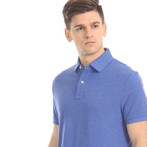 Polo de manga corta azul claro de alta calidad OEM hecho en fábrica precio barato venta al por mayor - Product Image 5