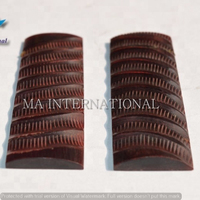 Set Pisau Koki Baja Tahan Karat Berkualitas Tinggi dengan Gagang Tanduk Kerbau Air, Tanduk Sapi yang Diolah, Bahan Tulang Dapur yang Diwarnai, Profesional