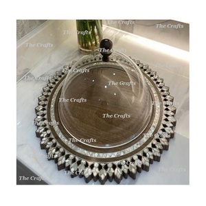 Plateau de service au chocolat avec incrustation en bois avec couvercle Plateau de bonbons de taille et de forme personnalisées avec couvercle - Product Image 5