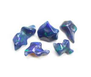 Ethiopian Natural Blue <b>Fire</b> Opal Black Cabochon Smooth Crystal Ruby Gemstone for Jewelry Making Loose From Ethiopia - Product Image 4
