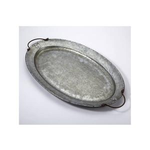 Hot Selling Galvanize <b>Round</b> Shape Serving <b>Tray</b> <b>Table</b> Decoration for Home Hotels and Restaurants Galvanized Metal Christmas - Product Image 6