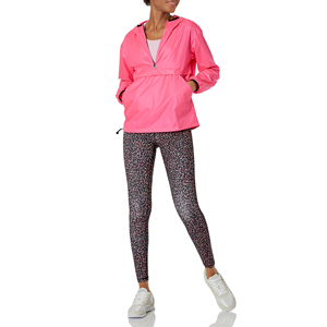 2025 nueva chaqueta cortavientos rosa de moda para mujer con diseño personalizado y logotipo de marca de ropa - Product Image 4