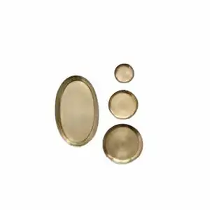 oval good quality brass tray wholesale home decorative granite brass serving tray without handle small size brass serving tray