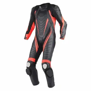 Wholesale- Heavy Bike Men's Suits For Racing- Leather Suit For Professional Heavy Bike Racers- Gears For Heavy Bikers