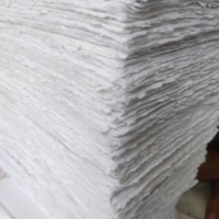 Papier de coton kraft blanc taille A5 fait à la main bord de pont 100% papier de chiffon de coton pour enveloppe Invitations de mariage papier de fabrication de cartes
