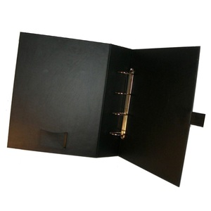 Carpeta de anillas de cuero, negro - Product Image 1