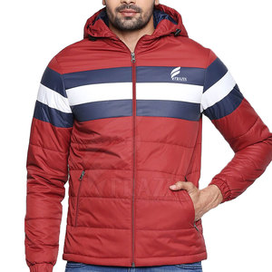 Veste matelassée en toile à capuche pour homme, hiver 2021, rembourrage en polyester, service OEM, imperméable et respirante pour adultes - Product Image 1