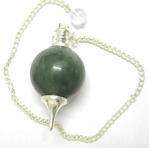 <b>Green</b> Fancy Jasper Ball Pendulum - Product Image 1