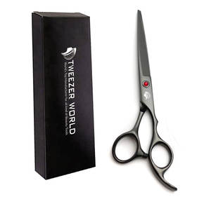 Ciseaux de toilettage pour chiens Ciseaux de toilettage droits pour animaux de compagnie Nouveau style Couleur noire Acier inoxydable de haute qualité - Product Image 1