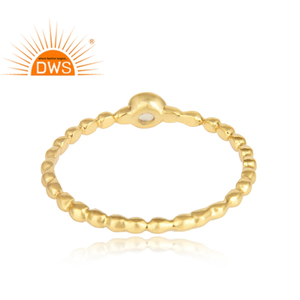 Citrine Gemstone Designer 18k Gold Plated <b>Silver</b> <b>Ring</b> Jewelry for Women Gift for Her Dainty Collection - Product Image 3