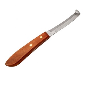 Couteau à sabots en argent de qualité supérieure avec manche en bois, double tranchant, en acier inoxydable, réutilisable, antirouille, matériel obstétrical - Product Image 2