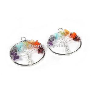 Buy <b>Chakra</b> <b>Tree</b> of Life Circle Pendant | <b>Chakra</b> <b>Tree</b> of Life Circle Pendant Online - Product Image 1