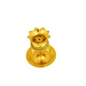 Hot Selling Whole Sale Brass <b>Incense</b> <b>Stick</b> <b>Holder</b> with Ash Collecting Base Hindu Religious Pooja Agardan for Home and Temple - Product Image 3