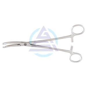 Fórceps de histerectomía de 30-1/2 "(21 cm), dentados longitudinales, un solo diente, acero inoxidable Curvo - Product Image 1