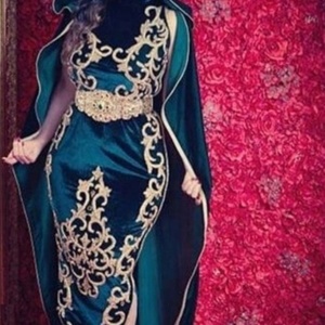 Caftán de lujo marroquí bordado pesado hasta el suelo vestido de novia con rastro largo ropa india y paquistaní versión 2019 - Product Image 1