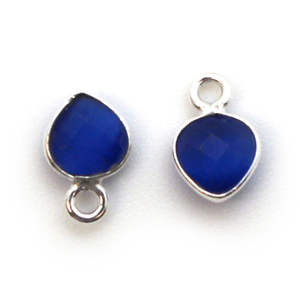 Colgante de piedras preciosas con forma de corazón de Plata de Ley 925 Monalisa azul, colgantes finos y colgante bohemio para collar, joyería pequeña - Product Image 2