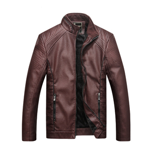 Blouson en cuir véritable pour homme de haute qualité, nouveau design respirant, avec logo frontal, prix bas, couleur unie personnalisable - Product Image 2