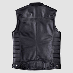 Chaleco de Motociclismo Deportivo para Hombre, Elegante, de Cuero Genuino de Alta Calidad, Transpirable e Impermeable - Product Image 6