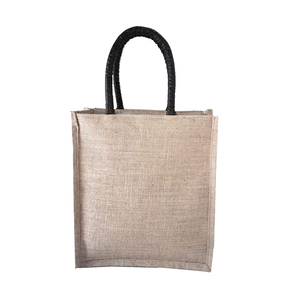 Bolsas de yute a la moda, diseño Elegante y pequeño, bolso de yute estampado multiusos con cremallera y ASA, bolsos de yute hechos a mano - Product Image 1