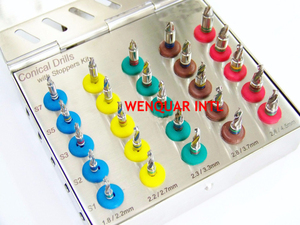Kit de taladros cónicos con topes, implante Dental, irrigación quirúrgica externa, 25 uds. - Product Image 2
