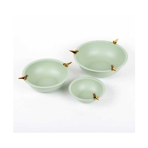 Juego de diferentes tamaños de tres cuencos decorativos con cuenco de hierro de color verde de Calidad exclusiva a bajo precio - Product Image 1