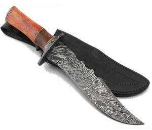 Couteau Bowie en acier damas fait à la main personnalisé de qualité supérieure-Couteau de chasse 597 - Product Image 1
