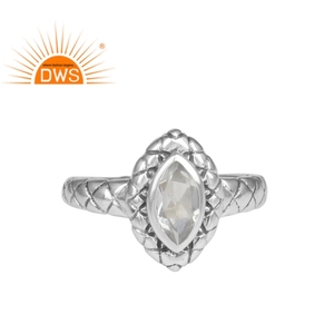 Bague en pierre précieuse naturelle en cristal et Quartz, fait à la main, grand format, argent 925, vente en gros - Product Image 1