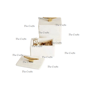 Joyero de mármol de forma rectangular con perilla negra para boda, cumpleaños y compromiso, Caja de Regalos de joyería, joyero - Product Image 6