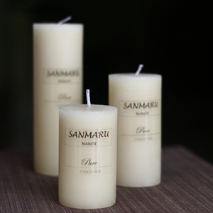 <b>Paraffin</b> Pillar Candle in Glass Jar Diameter 4'' Various Colors for Home Decor - Product Image 2