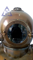 Casque de plongée vintage de la Royal Navy (Grande-Bretagne) taille réelle RE DH8108 – Cadeau de Noël pour les passionnés de navigation et de marine, objet décoratif en métal pour la maison ou le bureau