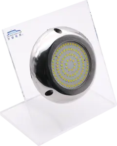 316SS 12V RGBW 8W Resina Preenchida LED piscina Luzes subaquáticas IP68 Sob a água Lâmpada de barco LED marinho