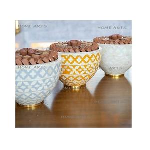 Bol de service alimentaire en incrustation d'os de dernière génération, qualité supérieure, forme ronde, bol à chocolats et dattes au prix le plus bas - Product Image 3