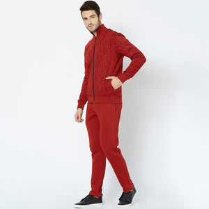 Traje de pista al aire libre para hombre y mujer, chándal de diseño personalizado, con logotipo, tecnología polar, con cremallera, para correr, venta al por mayor - Product Image 3