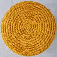 Super luxueux Pouf bohème en jute fait à la main Tabouret d'entreprise Pouf rond en jute tressé Chaise de canapé Console à incrustation d'os simple
